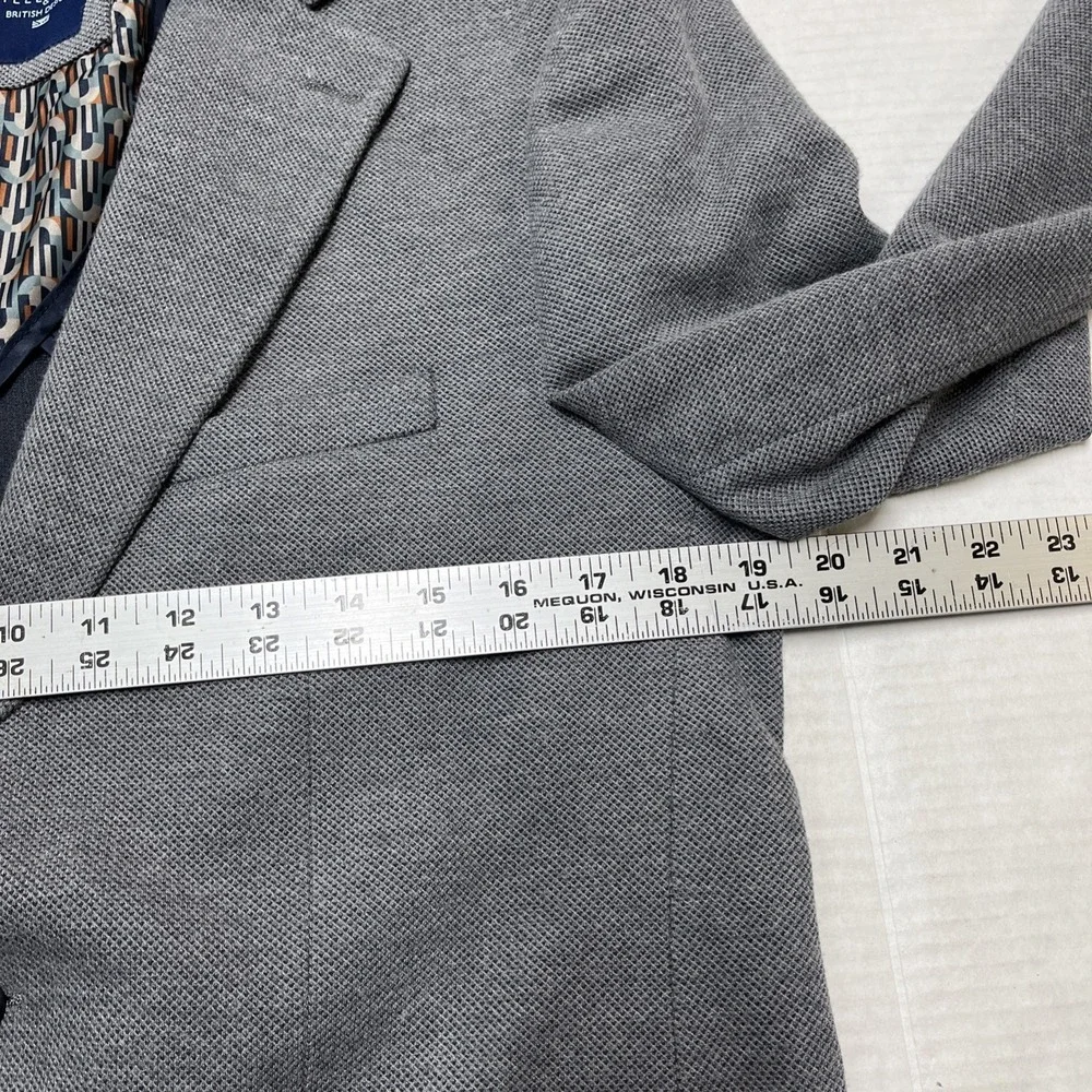 Steel & Jelly Blazer Mens US 40 Gray‎ Textured Sports Coat Jacket Office Career